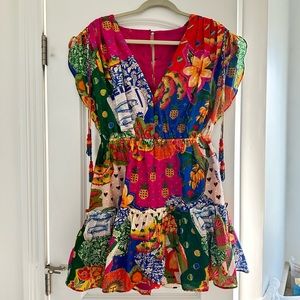 Farm Rio NWT Sunny Mix Mini dress. Size Medium.